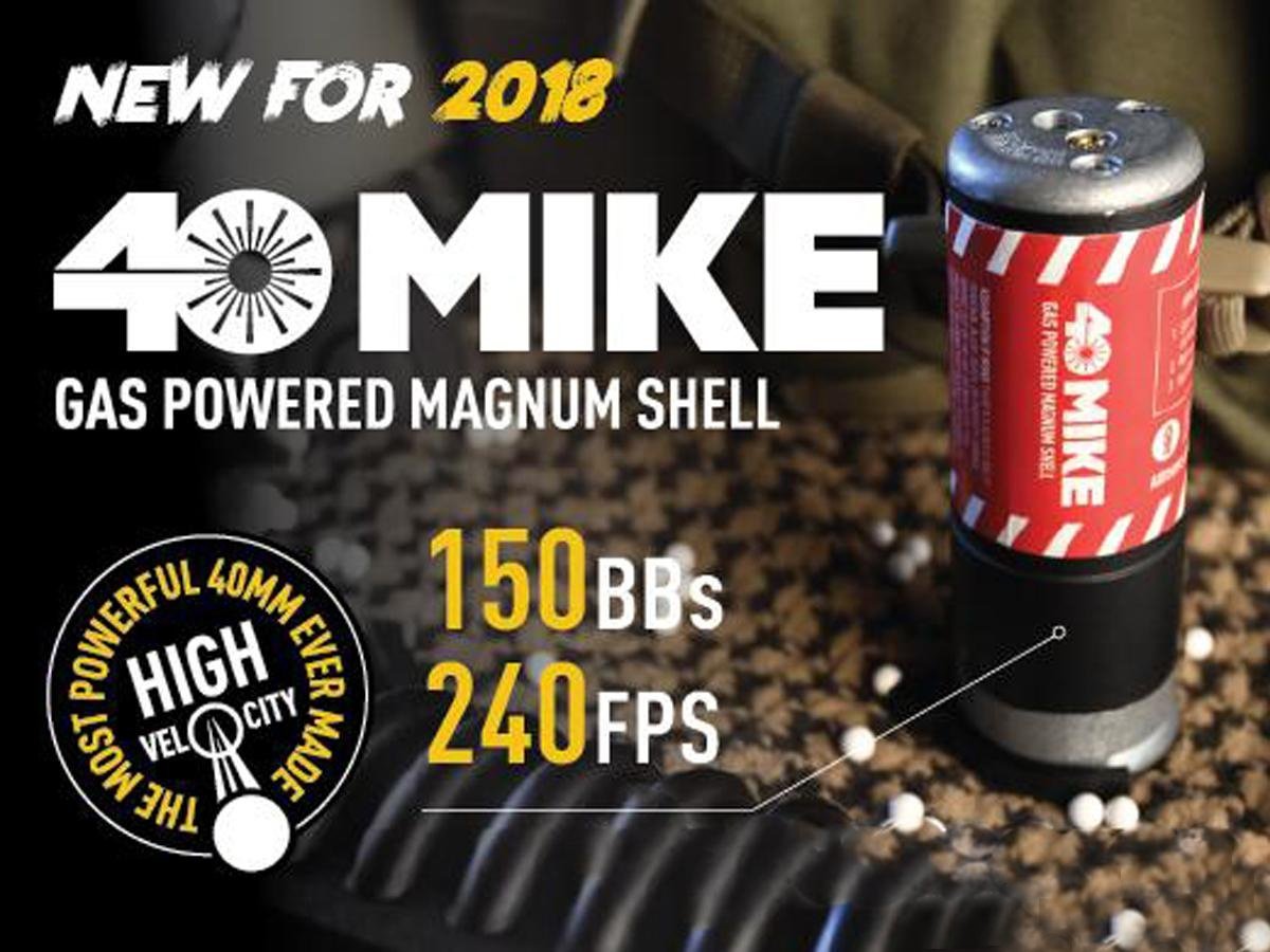 Airsoft Innovations 40Mike Gas Magnum Airsoft Grenade Shell 40mm