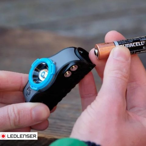 LEDLENSER MH5 502147 BLACK-GREY ŞARJLI KAFA FENERİ