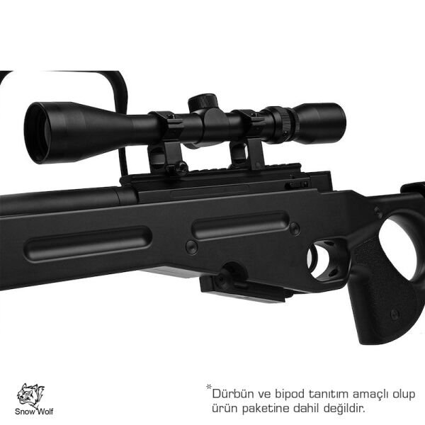SnowWolf SV-98 SIYAH Bolt Action Airsoft Sniper Tüfeği AWP AWM