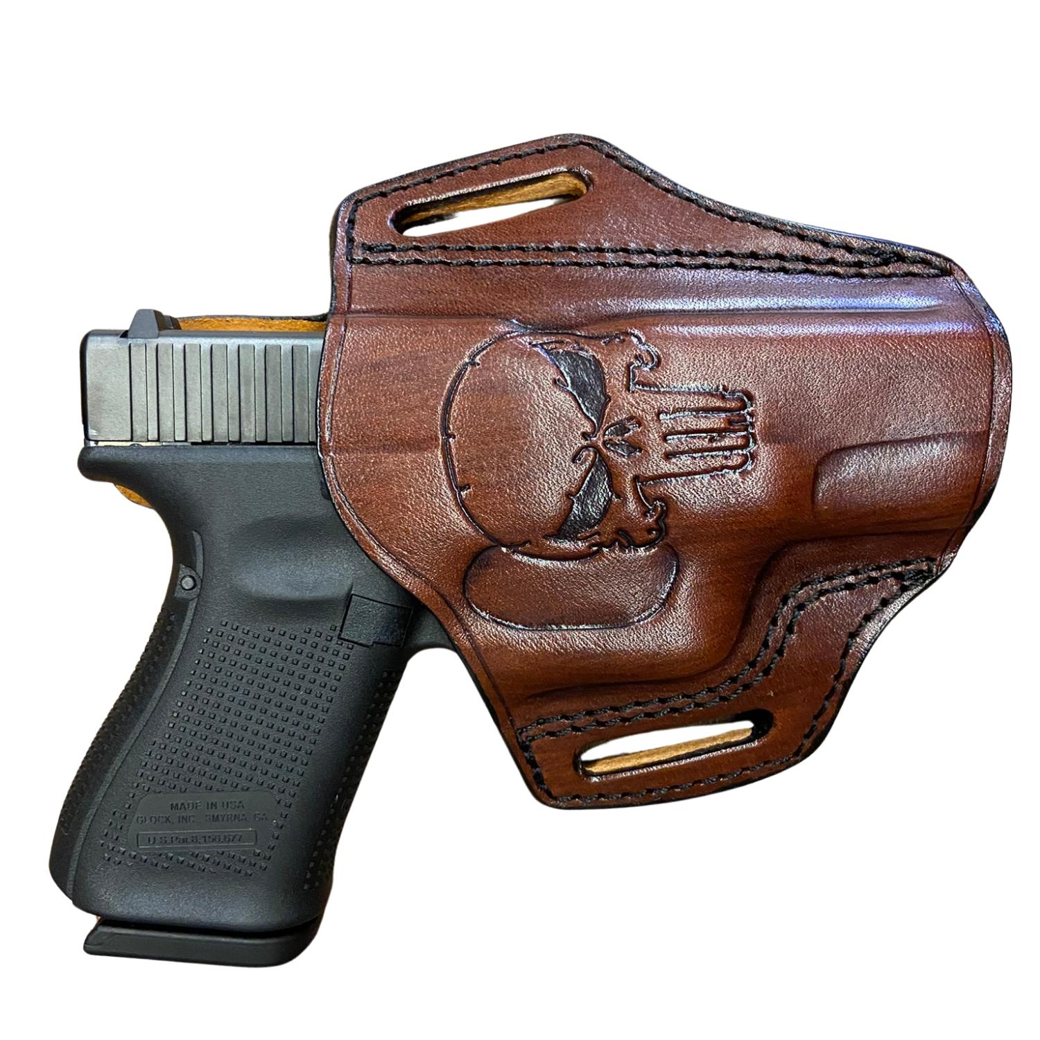 GLOCK 17 Kahverengi Punisher Desenli Tabanca Kılıfı - YÜKSEK KALİTE