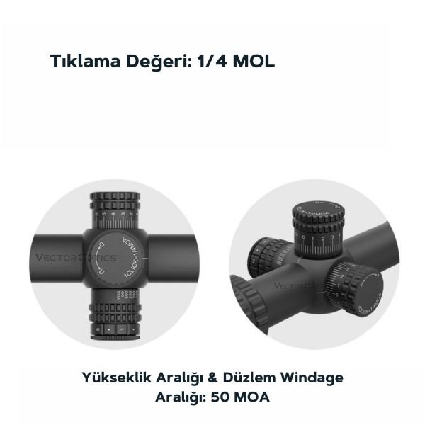 Vector Optics ORION PRO MAX 6-24X50 FFP Tüfek Dürbünü SCFF-44