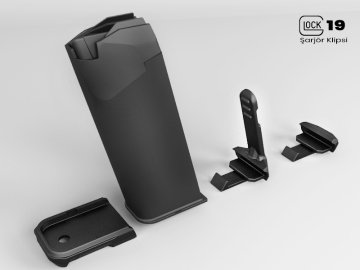 Recover MC19 Glock 19 için Şarjör Klipsi - Siyah