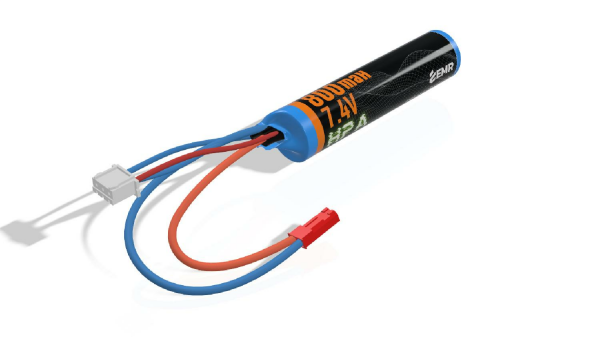 EMR 7.4V 800mAh Lithium Ion Çubuk Airsoft HPA Pil T-Plug