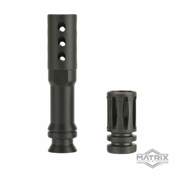 Matrix Metal FN M249 Style Flashhider - 14mm Negative