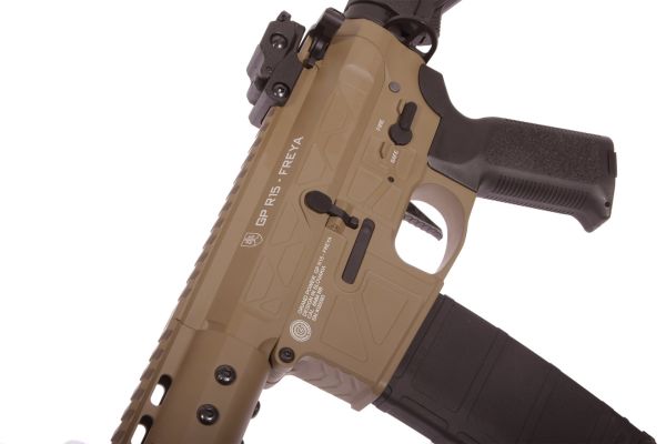 Delta Armory FREYA R15 SKELETON 13'' Airsoft Tüfek / Half Tan DA-GP-FRY-A21-HT